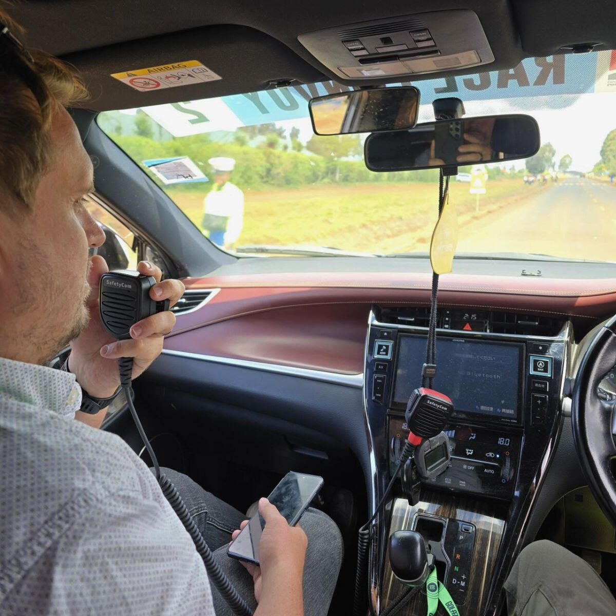 SafetyCom in the follow car Radio Tour